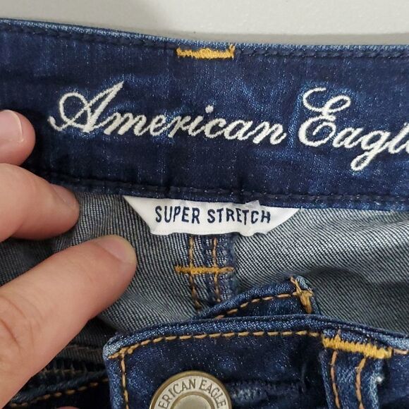 AMERICAN Eagle super stretch 24x27 dark wash jeggings - Picture 6 of 8